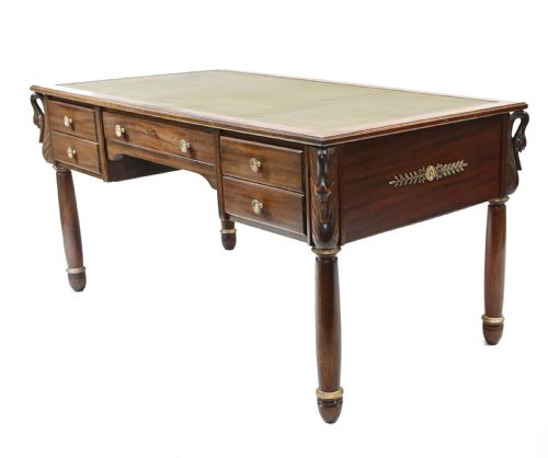 fig 1. Napoleon III French Desk Antique Bureau Plat 1890