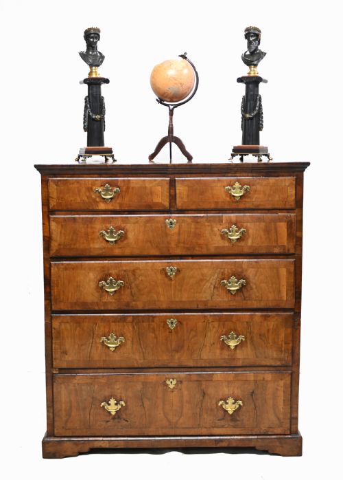 fig 1. George I Walnut Chest Drawers Antique 1720