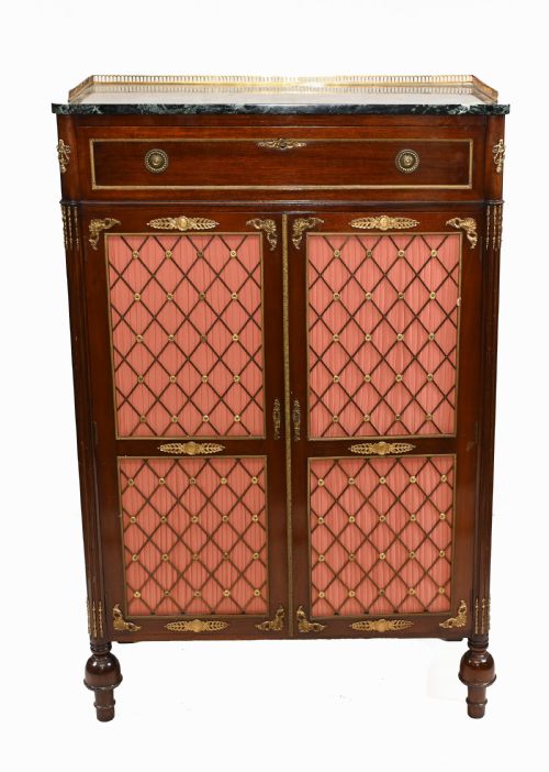 French Empire Cocktail Cabinet Mahogany Chest 1890