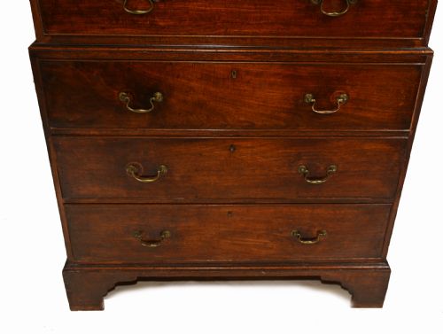 fig 1. Mahogany Georgian Chest on Chest 1820 English Furniture