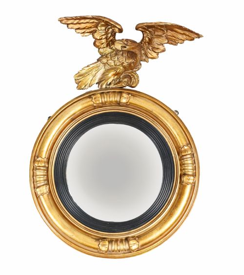 Regency Convex Mirror Gilt Eagle Frame