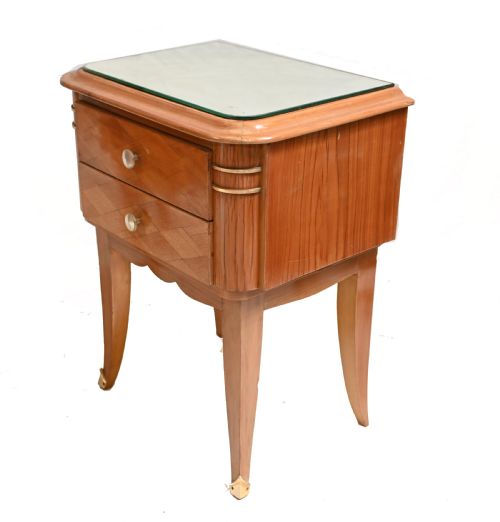 PAIR VINTAGE ART DECO BEDSIDE CABINETS 1930S - ADDITIONAL PHOTO 1