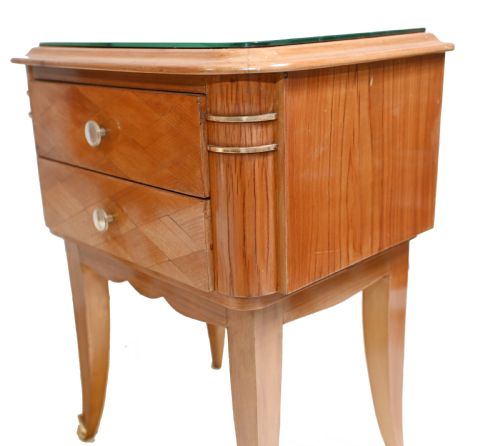 PAIR VINTAGE ART DECO BEDSIDE CABINETS 1930S - ADDITIONAL PHOTO 3