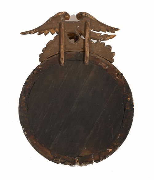 REGENCY GILT CONVEX MIRROR EAGLE - ADDITIONAL PHOTO 5