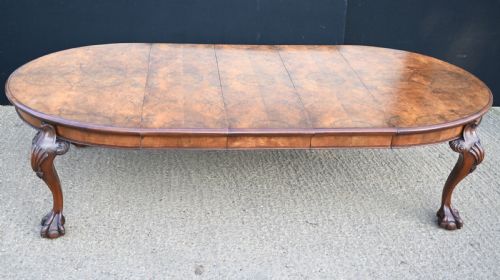 Chippendale Dining Table Walnut Extending Ball and Claw Antiques