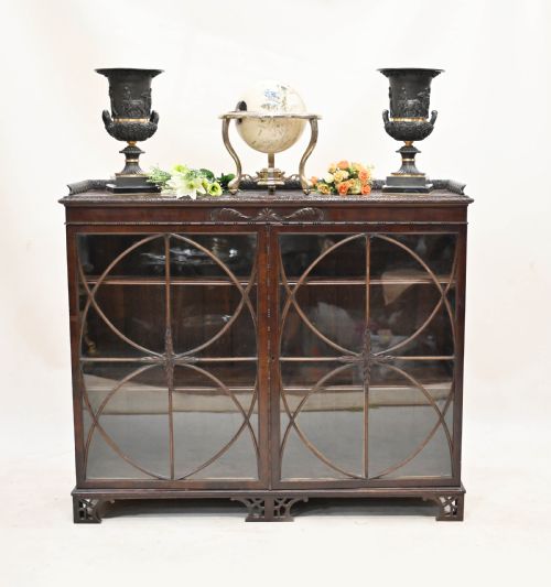Chippendale Bookcase Cabinet Mahogany