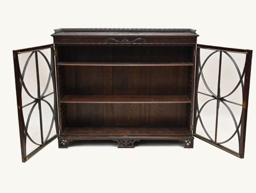 fig 1. Chippendale Bookcase Cabinet Mahogany