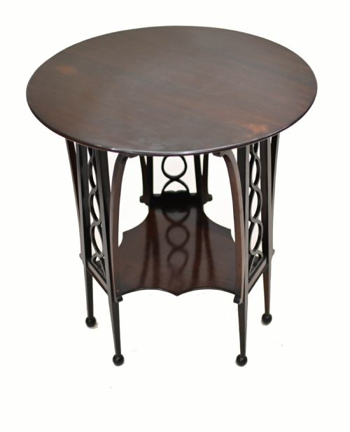 ARTS AND CRAFTS SIDE TABLE MAHOGANY OCCASIONAL 1895 - ADDITIONAL PHOTO 3