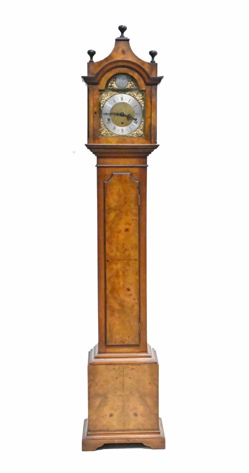 Walnut Grandmother Clock Chiming Walnut Tempus Fugit