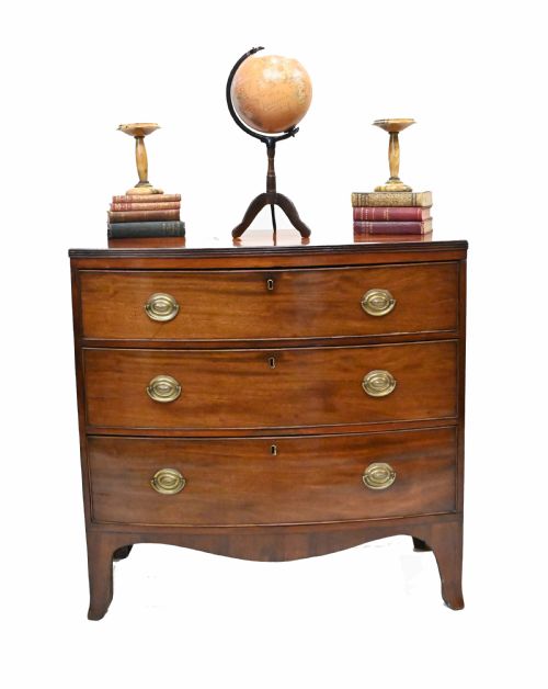 Georgian Bow Fronted Chest Mahogany 1820
