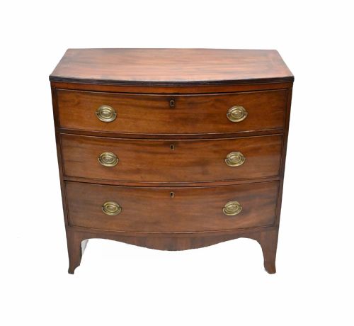 fig 1. Georgian Bow Fronted Chest Mahogany 1820