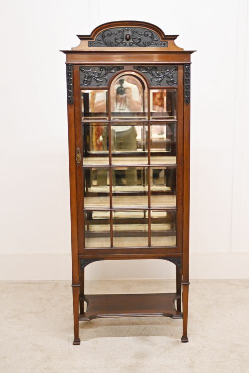 fig 1. Edwardian Display Cabinet Mahogany Art Nouveau