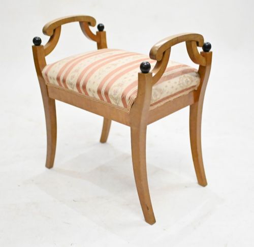 Swedish Beidermeier Stool Seat 1900 Antique
