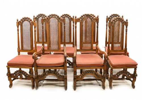 SET OAK DINING CHAIRS JACOBEAN REVIVAL FARMHOUSE 1840 - ADDITIONAL PHOTO 6