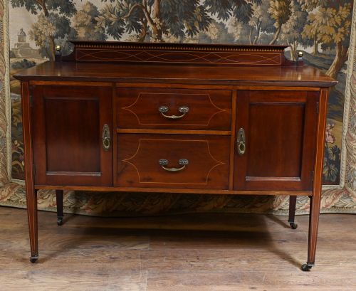 EDWARDIAN SIDEBOARD MAHOGANY SERVER SHERATON INLAY 1910
