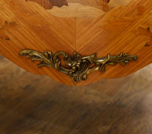 fig 1. French Antique Commode Bombe Chest Drawers Inlay 1870