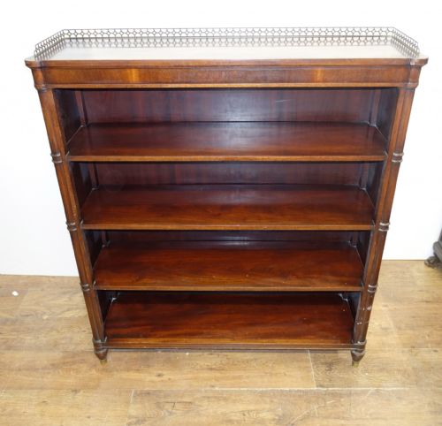 REGENCY REVIVAL OPEN FRONT BOOKCASE BAMBOO - ADDITIONAL PHOTO 1