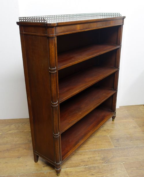 REGENCY REVIVAL OPEN FRONT BOOKCASE BAMBOO - ADDITIONAL PHOTO 2