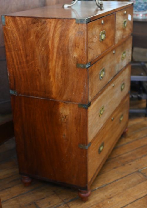 fig 1. 19th Century Campaign Chest Drawers
