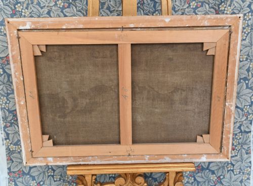 fig 1. French Antique Oil Painting Lady Portrait Charles X Art 1810