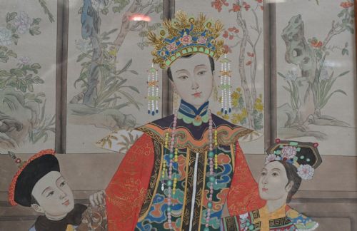 PAIR CHINESE SILK WOVEN HARDWOOD SCREENS ANTIQUE 1840 QIANLONG EMPEROR - ADDITIONAL PHOTO 8