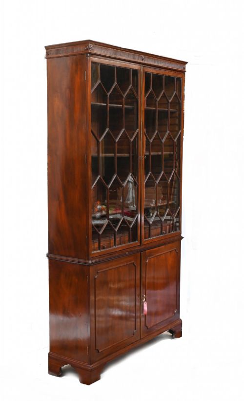 GEORGE III BOOKCASE MAHOGANY LIBRARY CABINET 1790 - ADDITIONAL PHOTO 2