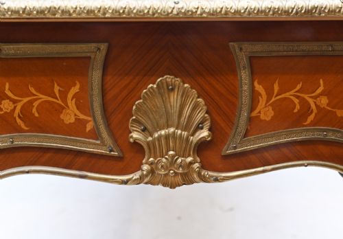 ANTIQUE BUREAU PLAT FRENCH INLAY DESK WRITING TABLE - ADDITIONAL PHOTO 1