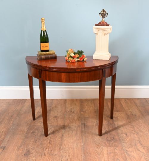 PAIR REGENCY CONSOLE TABLES PIE CRUST MAHOGANY 1820 - ADDITIONAL PHOTO 15