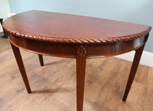 PAIR REGENCY CONSOLE TABLES PIE CRUST MAHOGANY 1820 - ADDITIONAL PHOTO 18