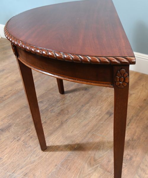 PAIR REGENCY CONSOLE TABLES PIE CRUST MAHOGANY 1820 - ADDITIONAL PHOTO 20