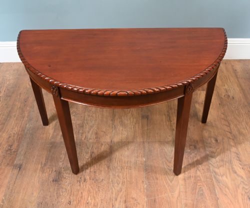 PAIR REGENCY CONSOLE TABLES PIE CRUST MAHOGANY 1820 - ADDITIONAL PHOTO 22