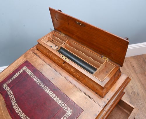 VICTORIAN DAVENPORT DESK BURR WALNUT 1860 - ADDITIONAL PHOTO 1