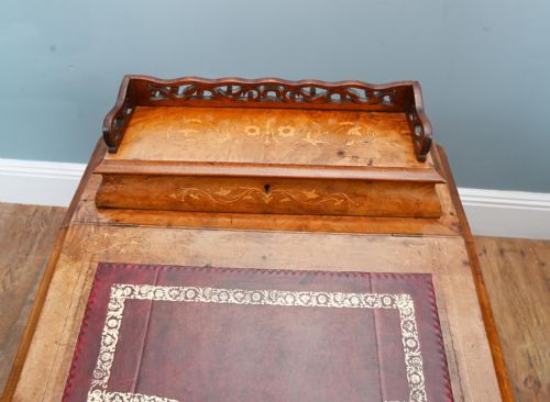 VICTORIAN DAVENPORT DESK BURR WALNUT 1860 - ADDITIONAL PHOTO 9