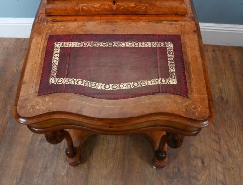 VICTORIAN DAVENPORT DESK BURR WALNUT 1860 - ADDITIONAL PHOTO 10