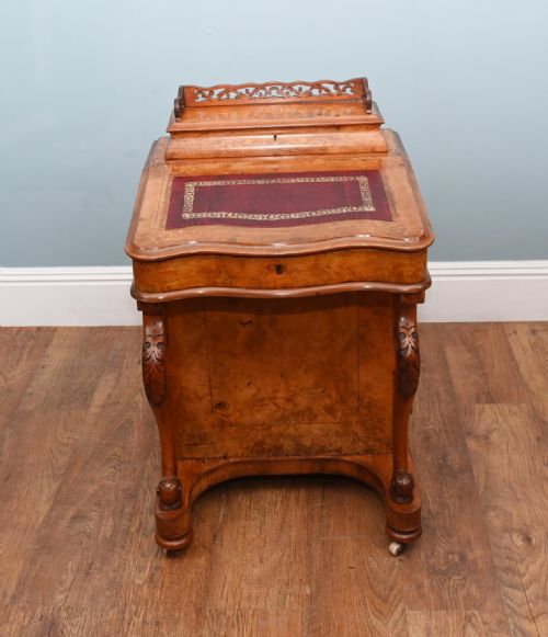 VICTORIAN DAVENPORT DESK BURR WALNUT 1860 - ADDITIONAL PHOTO 12
