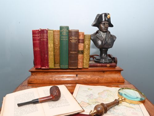 VICTORIAN DAVENPORT DESK BURR WALNUT 1860 - ADDITIONAL PHOTO 13