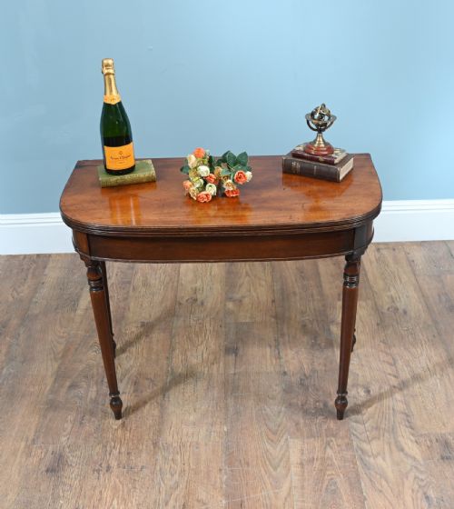 WILLIAM IV CARD TABLE MAHOGANY D END CONSOLE - ADDITIONAL PHOTO 3