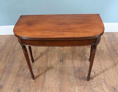 WILLIAM IV CARD TABLE MAHOGANY D END CONSOLE - ADDITIONAL PHOTO 6