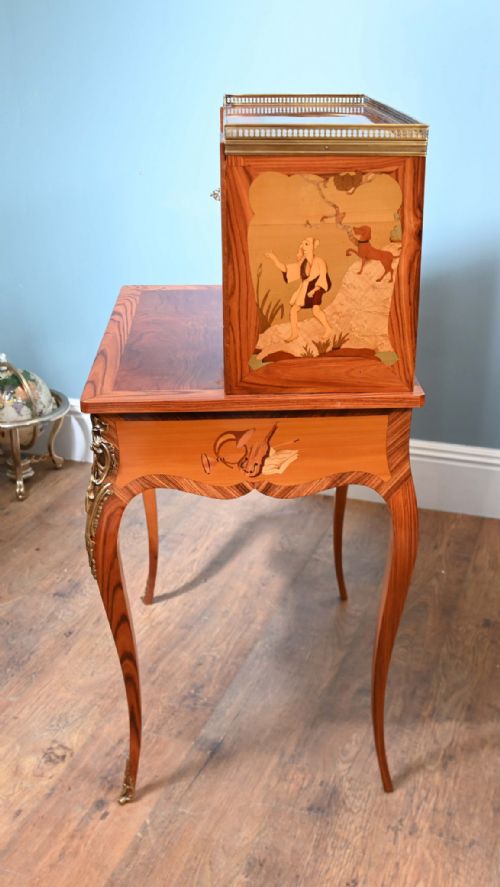 fig 2. Pair French Side Cabinets Parisian Marquetry Inlay Ebeniste