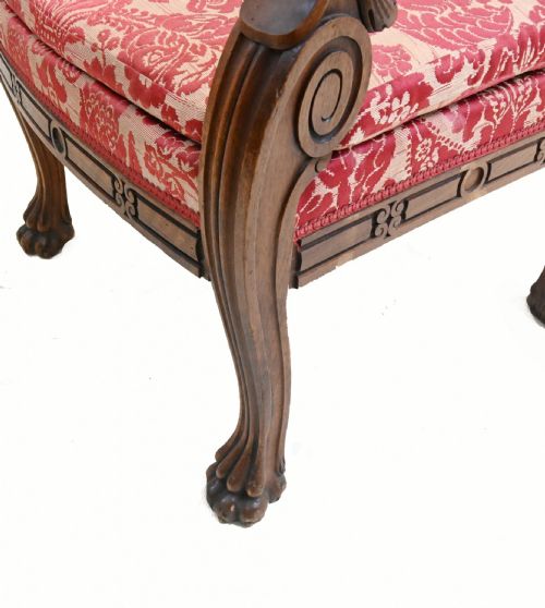 PAIR WALNUT FRENCH ARM CHAIRS CARVED FARMHOUSE FAUTEUIL - ADDITIONAL PHOTO 8
