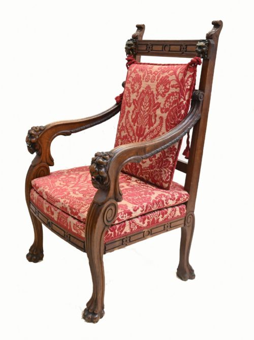 PAIR WALNUT FRENCH ARM CHAIRS CARVED FARMHOUSE FAUTEUIL - ADDITIONAL PHOTO 9