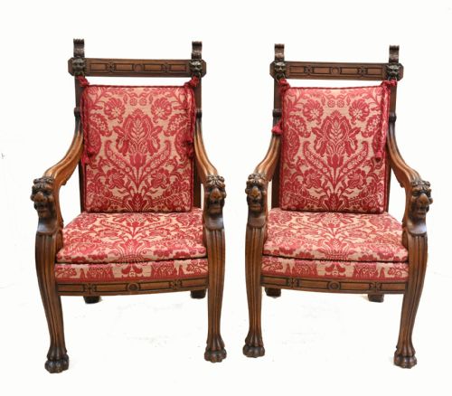 PAIR WALNUT FRENCH ARM CHAIRS CARVED FARMHOUSE FAUTEUIL - ADDITIONAL PHOTO 10