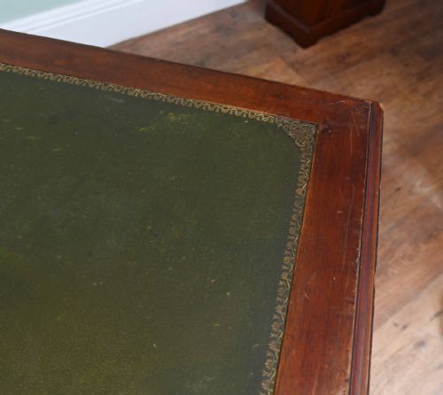 NAPOLEON III BUREAU PLAT DESK MAHOGANY WRITING TABLE 1890 - ADDITIONAL PHOTO 4
