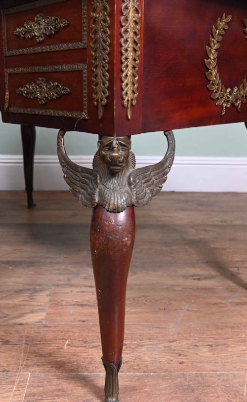 NAPOLEON III BUREAU PLAT DESK MAHOGANY WRITING TABLE 1890 - ADDITIONAL PHOTO 8