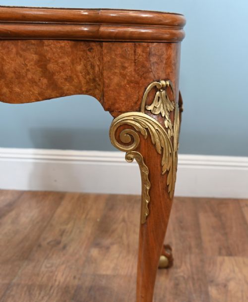 QUEEN ANNE GAMES TABLE CONSOLE WALNUT EPSTEIN AND CO - ADDITIONAL PHOTO 6