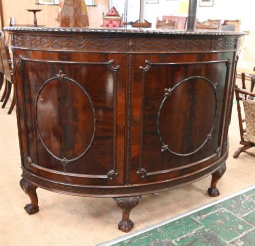 CHIPPENDALE SIDE CABINET MAHOGANY CHEST 1880 - ADDITIONAL PHOTO 3
