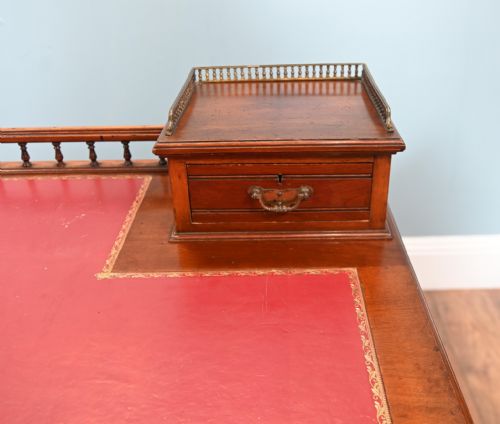 EDWARDIAN PEDESTAL DESK WRITING TABLE MAHOGANY 1910 - ADDITIONAL PHOTO 11