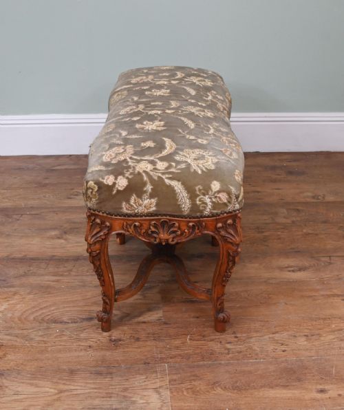 FRENCH NORMANDY WINDOW SEAT CARVED OAK STOOL 1890 - ADDITIONAL PHOTO 5