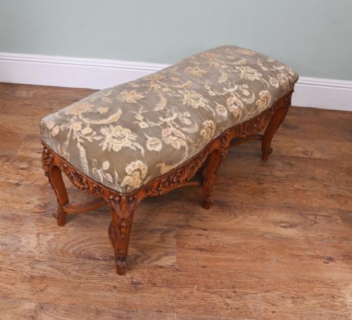 FRENCH NORMANDY WINDOW SEAT CARVED OAK STOOL 1890 - ADDITIONAL PHOTO 6