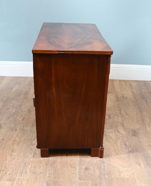 VICTORIAN MAHOGANY CHEST DRAWERS 1880 COMMODE - ADDITIONAL PHOTO 2